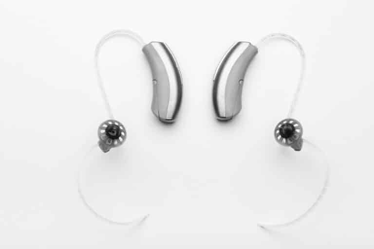 Close up of hearing aids Close up of hearing aids